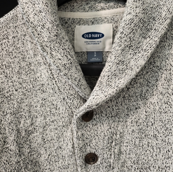 Old Navy Shawl Collar Sweater Super Soft Salt & Pepper Size US S - Picture 3 of 4